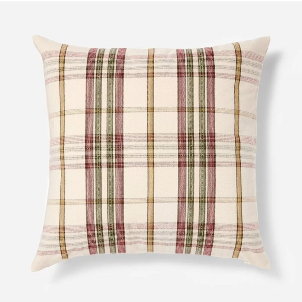 Threshold Designed With Studio McGee Woven Plaid Square Throw Pillow Gold -